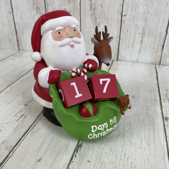 Hallmark Count Down To Christmas Santa and Reindeer - Picture 1 of 8